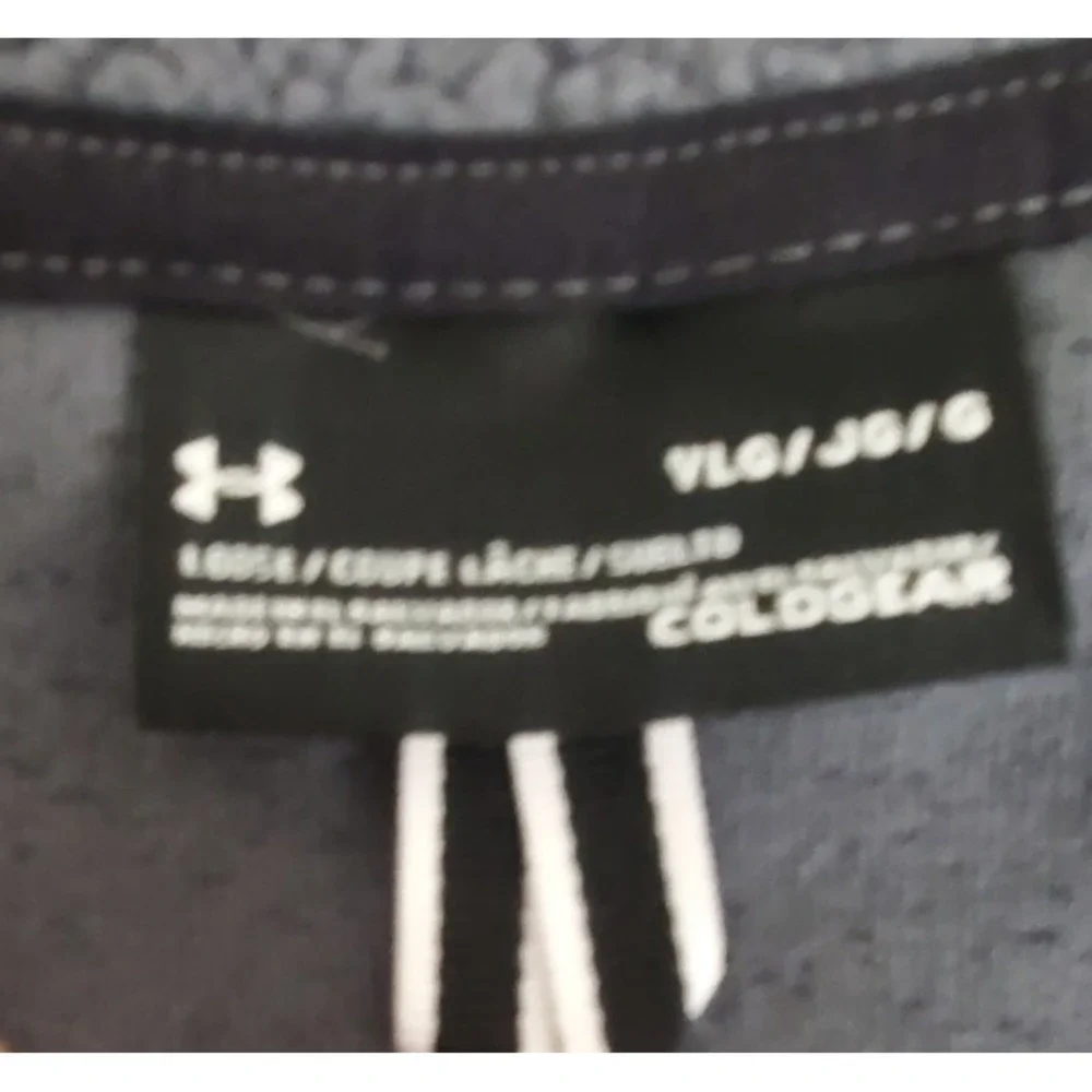 Under Armour Cold Gear Youth Large Gray Sherpa Vest Full Zip Loose Sleeveless